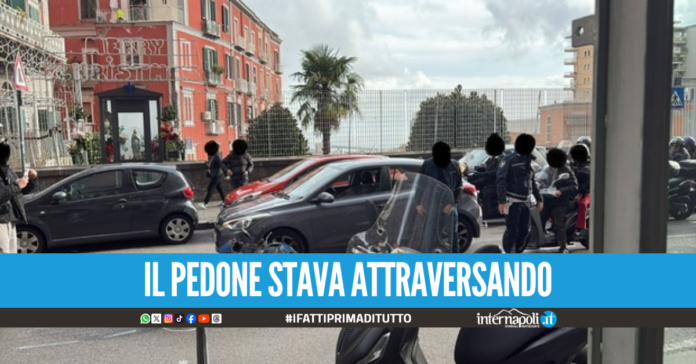 Incidente a Corso Vittorio Emanuele, coinvolti scooter e pedone