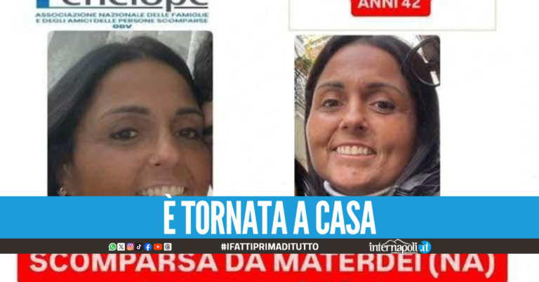 Sospiro di sollievo a Napoli per Rosa Sosero, la 42enne è stata ritrovata