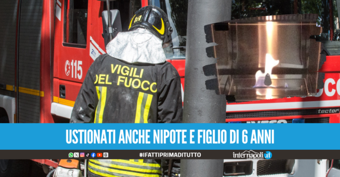 Stufa in fiamme ad Arzano, ustionata intera famiglia: corsa al Cardarelli e Santobono