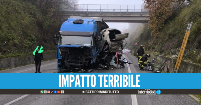 Tragico incidente auto-camion sulla Telesina, morto un 62enne