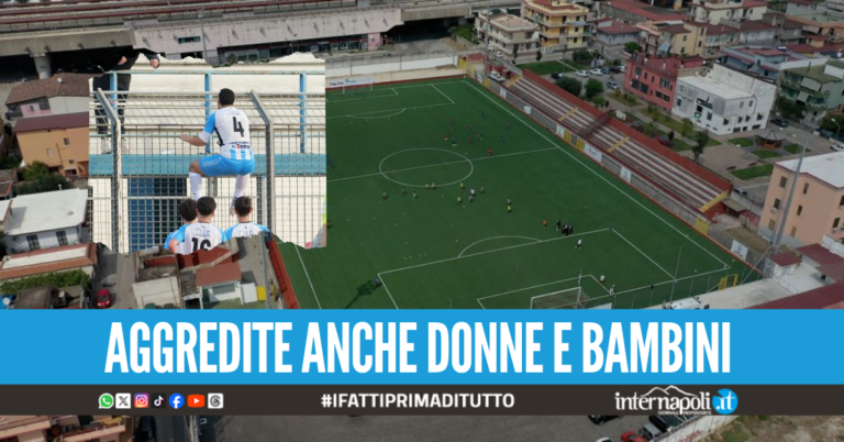 Vergogna allo stadio di Pomigliano, tifosi e dirigenti ospiti aggrediti e cacciati dopo il gol