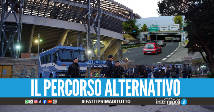 Fuorigrotta blindata in vista di Napoli-Verona, chiusa l'uscita della Tangenziale