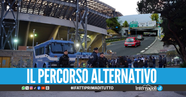 Fuorigrotta blindata in vista di Napoli-Verona, chiusa l'uscita della Tangenziale