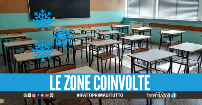 Neve e gelo in Campania, le scuole resteranno chiuse in diversi comuni