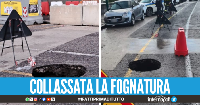 Sprofonda la strada in via Caravaggio a Napoli, traffico in tilt e bus deviati