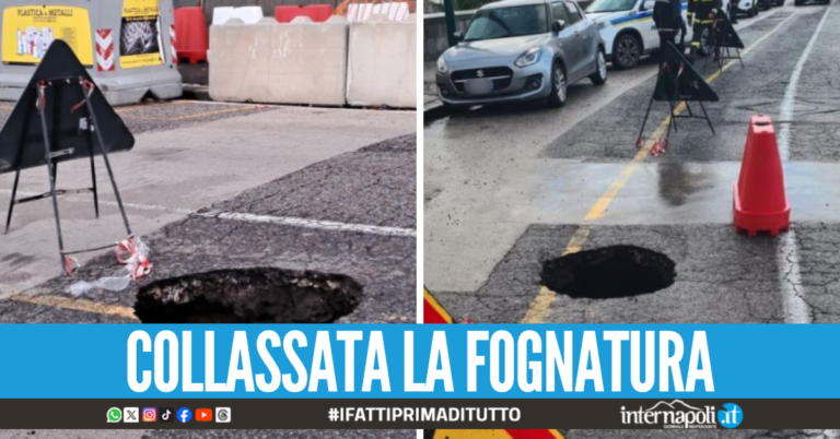 Sprofonda la strada in via Caravaggio a Napoli, traffico in tilt e bus deviati