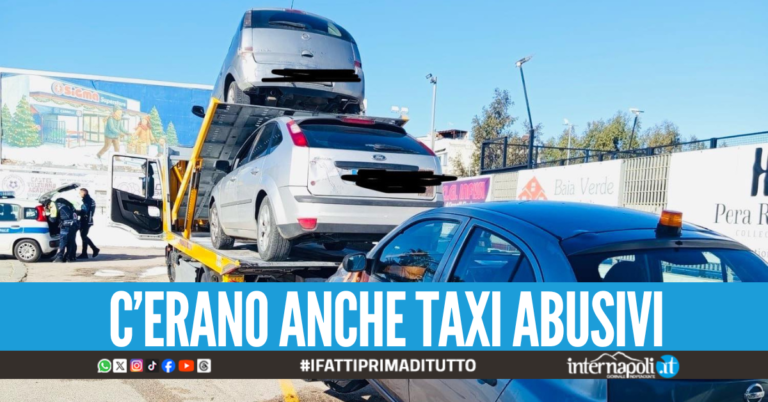 Scorrazzano sulla Domiziana senza patente né assicurazione, sequestrate nove auto