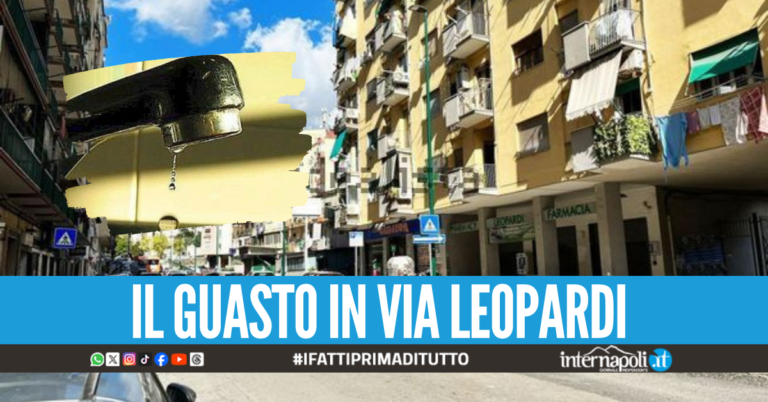 Fuorigrotta senz'acqua per guasto idrico, scuole chiuse nel quartiere