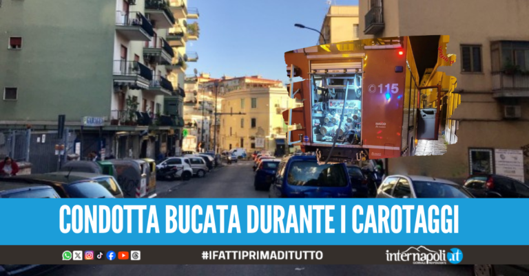 Fuga di gas durante i lavori in via Jannelli a Napoli, traffico impazzito in zona