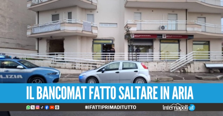 Assalto al bancomat nel Casertano, ladri fuggono via con il ricco bottino
