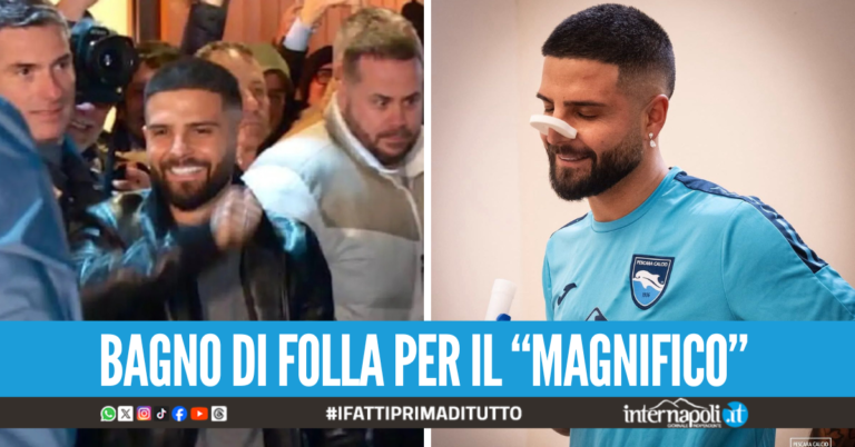 Insigne torna al Pescara, accoglienza da urlo per l'ex capitano del Napoli