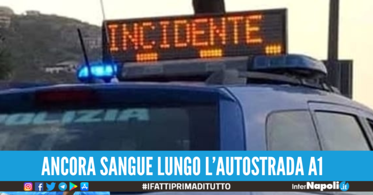 Tragico incidente sulla Napoli–Roma: muore motociclista nello scontro con un’auto