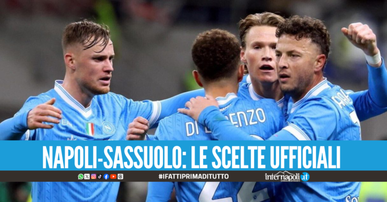 Napoli-Sassuolo: Conte ne cambia 4, novità assoluta dal 1′ minuto