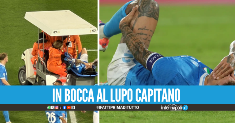Napoli-Fiorentina: Di Lorenzo esce tra le lacrime, si teme un infortunio serio