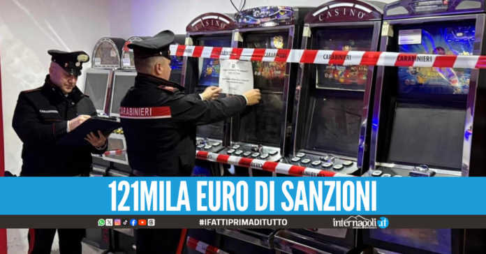 Blitz nel centro scommesse a Cesa, sequestrate 11 slot illegali