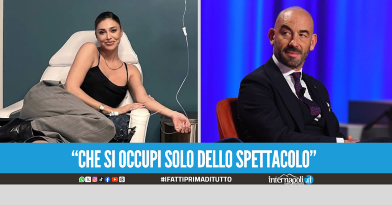 Belen Rodriguez lancia una critica ai vaccini; Bassetti va su tutte le furie.