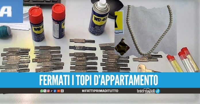 Furto in casa casa a Salerno, presi gli specialisti del grimaldello