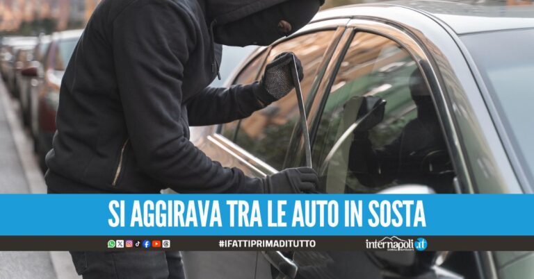 Scassinatore sorpreso nel parco a Casalnuovo, scattano le manette