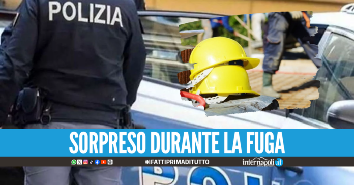 Furto nel cantiere al Vomero, ladro beccato mentre trascinava la refurtiva