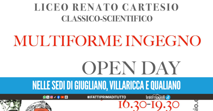 Liceo Classico e Scientifico Renato Cartesio, lunedì l’Open Day dal tema 