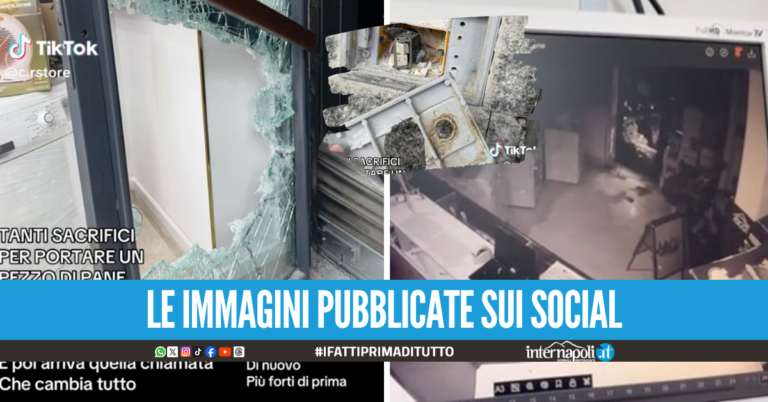 Raid nel negozio di elettronica a Sant'Antimo, vetri rotti e danni: Tanti sacrifici e poi...