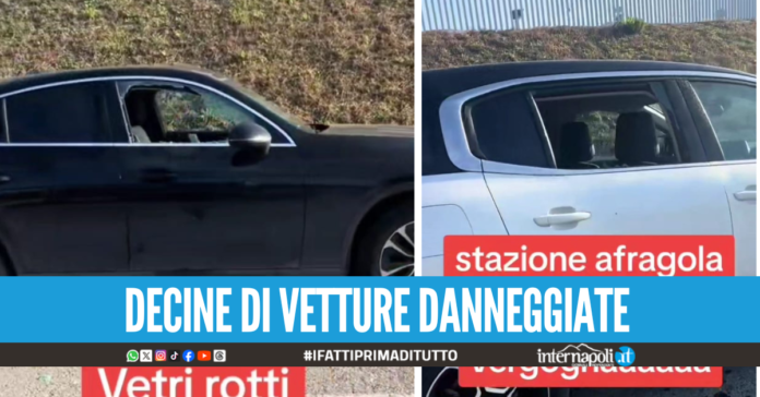 Raid nel parcheggio della Tav di Afragola, decine di auto danneggiate