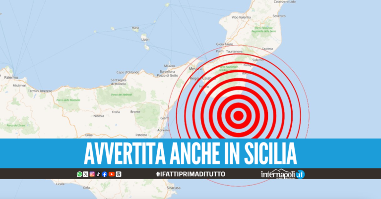 Terremoto magnitudo 5.1 in Calabria, la forte scossa a largo di Reggio