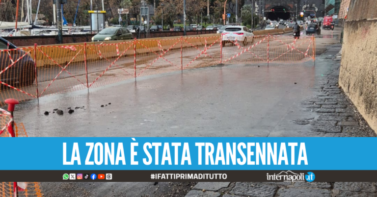 Voragine in via Acton, centauro ferito dopo la caduta