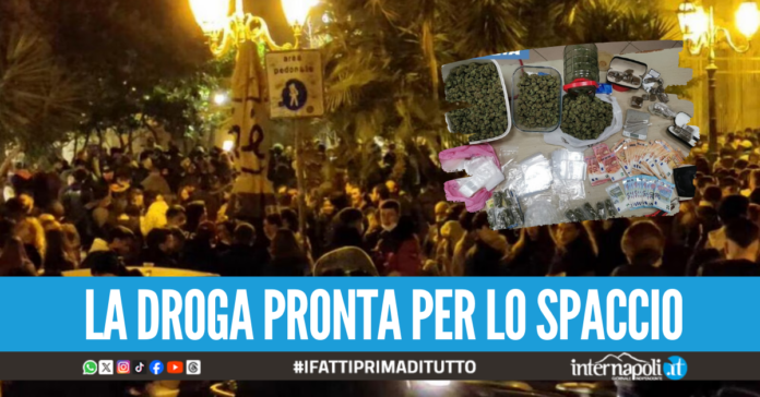 In piazza Bellini con hashish e marijuana nello zaino, beccata coppia di pusher