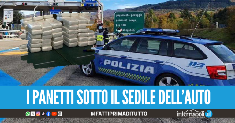 Viaggiava con più di 3 kg di cocaina, beccato pusher sull'A1 nel Casertano
