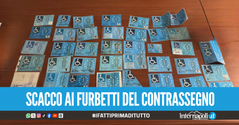 Falsi 'pass' degli invalidi per parcheggiare, scoperti 50 furbetti a Grumo Nevano