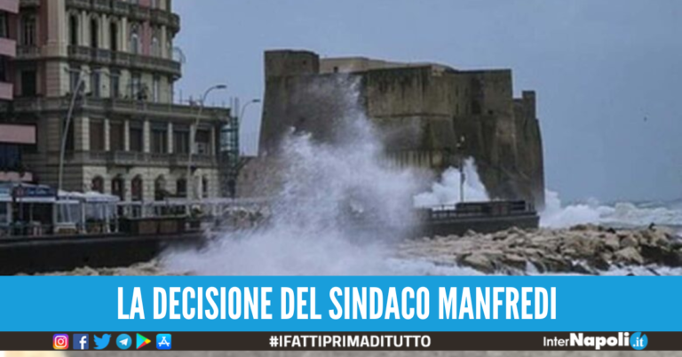 Allerta meteo a Napoli: chiusura di cimiteri, parchi, spiagge e impianti sportivi