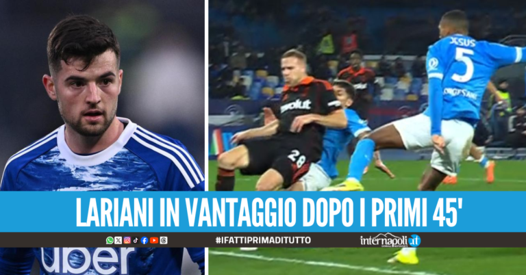 Napoli-Como: ospiti in vantaggio dopo 45′ grazie al rigore di Baturina