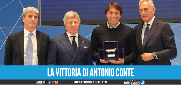 Conte vince la panchina d’oro: “Ringrazio chi mi ha consentito di ottenere questo riconoscimento”