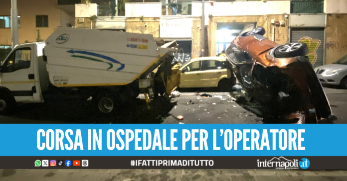 Terribile incidente a Napoli, operatore Asìa travolto dall'auto in corsa
