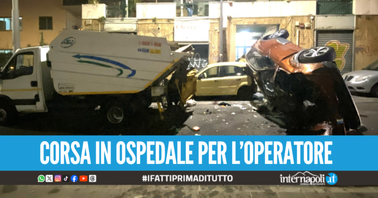 Terribile incidente a Napoli, operatore Asìa travolto dall'auto in corsa