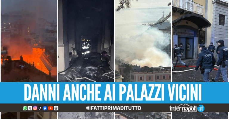 Rogo al teatro Sannazaro di Napoli, evacuati 22 appartamenti dopo le fiamme