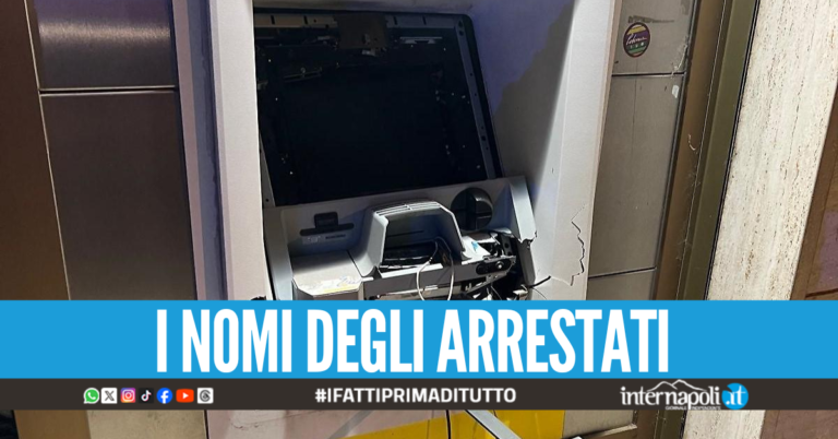 Assalto in banca a Giugliano, 5 arresti contro la 'banda della marmotta'
