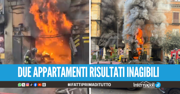 Incendio in pizzeria a Secondigliano, attivate le misure d'emergenza per le famiglie evacuate