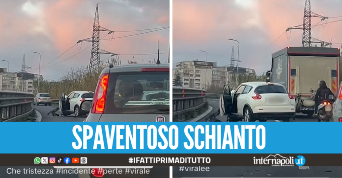 Grave incidente sull'Asse Mediano tra Melito e Arzano, c'è un ferito