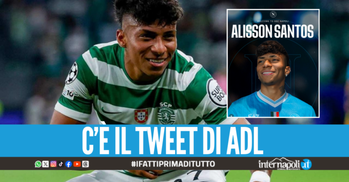 Ora è anche ufficiale, Alisson Santos è un nuovo giocatore del Napoli