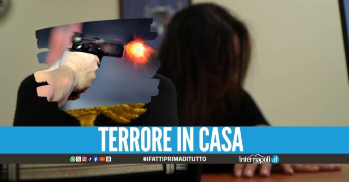 Follia a Casal di Principe, spara 3 colpi di pistola contro la moglie
