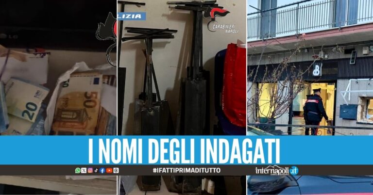 Assalti alle banche con gli ordigni, 5 arresti tra Napoli e la Puglia