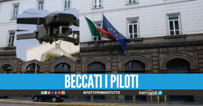 Drone in volo sul carcere di Poggioreale, sequestrati telefonini e droga