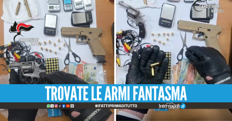 Droga, pistola artigianale e penna carica di proiettili: 35enne in manette a Caivano