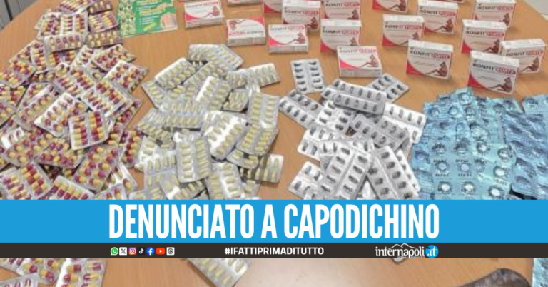 In arrivo a Napoli con machete, 2mila compresse e 80 chili di prodotti vegetali