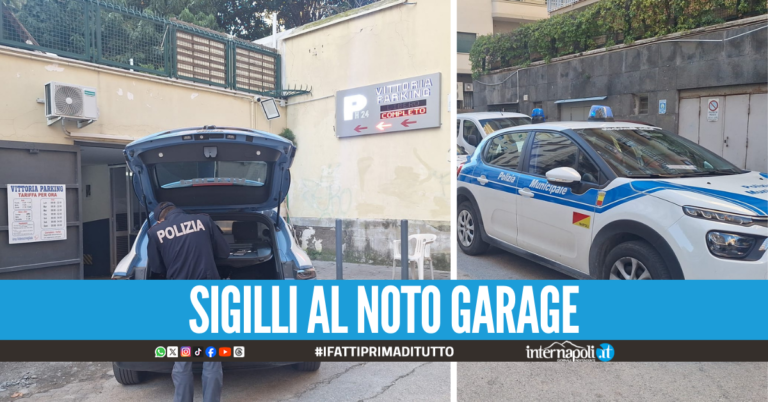 Lavori edili non autorizzati, chiuso il Parking Vittoria a Chiaia