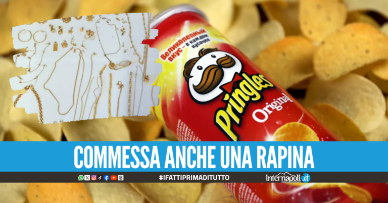 Oltre 70mila euro di gioielli nascosti nelle Pringles, arrestati tre truffatori napoletani