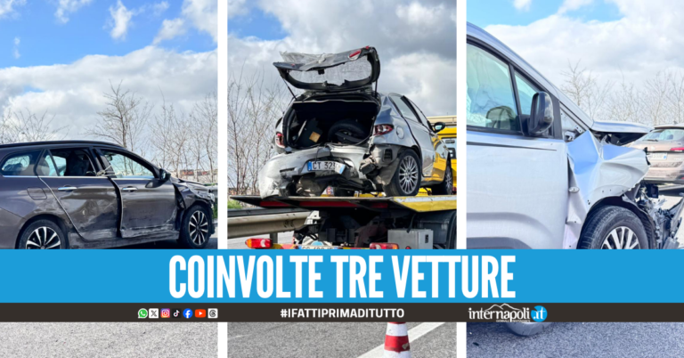 Paura sull'Asse Mediano, terribile incidente all'altezza dell'uscita per Villa Literno
