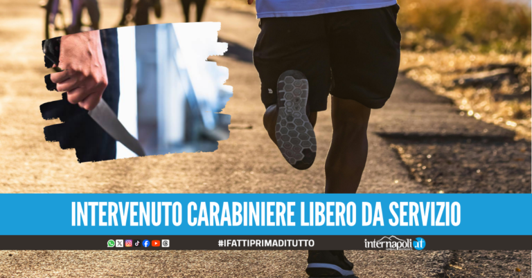 Rapinato con un coltello da cucina mentre fa jogging a Ercolano, arrestato 24enne